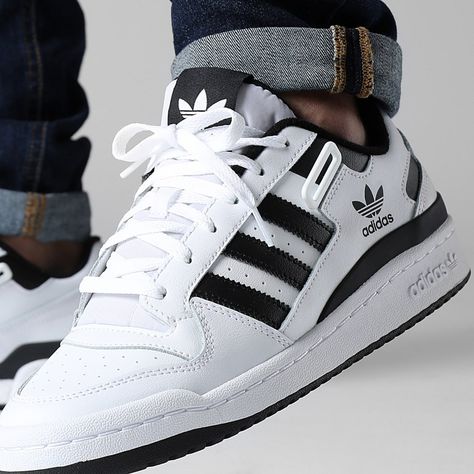 Stylish shoes 🤍 Adidas Forum Low White, Sneaker Adidas, Adidas Forum Low, Forum Low, Adidas Shoes Mens, Adidas Forum, Gorgeous Shoes, Sneakers Men Fashion, Low Sneakers