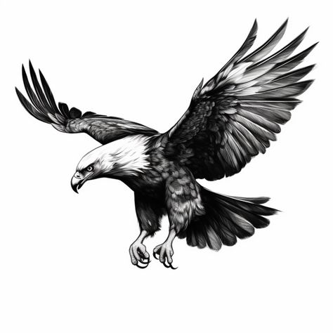 Animal Tattoos Designs, Eagles Tattoo Design, Flying Eagle Tattoo Design, Eagle Tattoo Realistic, Eagle Sketch Tattoo, Eagle Drawing Tattoo, Realistic Eagle Tattoo Design, Eagle Flying Tattoo, Eagle Drawing Sketches