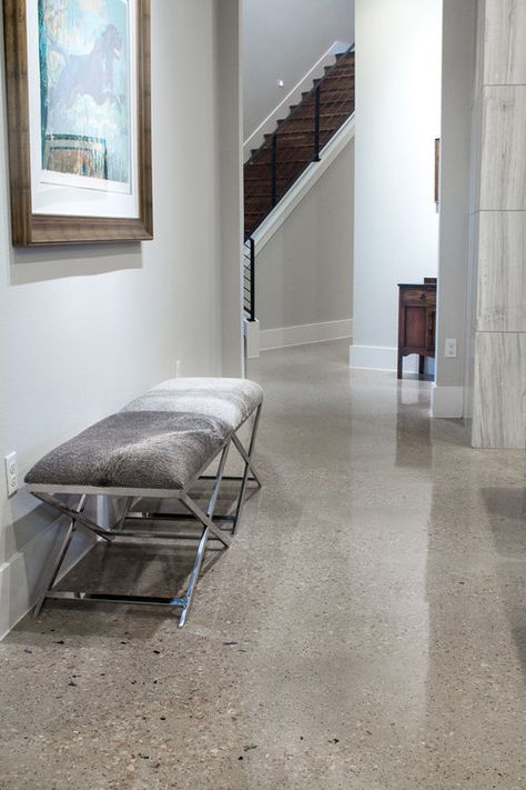 Exposed Concrete Floor, Exposed Aggregate Concrete Floor, Polished Aggregate Concrete Floor, Starling House, Concrete Floors In House, Exposed Aggregate Concrete, Aggregate Concrete, Painted Concrete, Exposed Aggregate