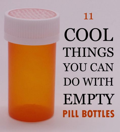 11 Cool Things You Can Do With Empty Pill Bottles Empty Pill Bottle Crafts, Reuse Pill Bottles, Empty Medicine Bottles, Medicine Bottle Crafts, Pill Bottle Crafts, Bottle Top Crafts, Bake Banana, Split Cake, Maraschino Cherries