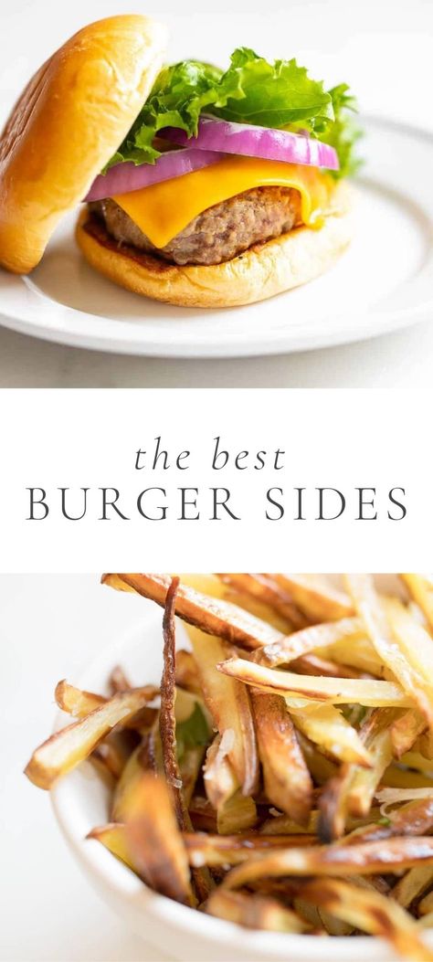 What To Serve With Burgers, Healthy Sides For Burgers, Grilled Baked Potatoes, Lemon Pasta Salads, Burger Sides, Summer Entertaining Recipes, Burger Side Dishes, Best Summer Recipes, Veggie Pasta Salad