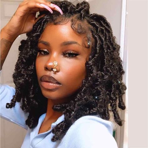 ♡°• on Twitter: "Pick one faux loc style… " Butterfly Locs, Locs, African American, Curly Hair, A Woman, Braids, Hairstyles, Crochet, Hair