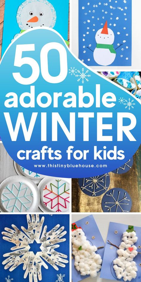 Winter Day Celebration In Preschool, Winter Party Crafts For Kindergarten, Kindergarten Crafts Winter, Winter Class Crafts For Kids, Winter Crafts For 1st Graders, Snow Day Activities For Toddlers, Winter Pre K Crafts, Winter Arts And Crafts For Kids Easy, Snow Flake Crafts For Toddlers