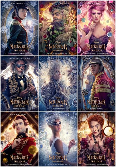 Nutcracker Movie, Disney Nutcracker, Barbie Nutcracker, Nutcracker And The Four Realms, Nutcracker Characters, Nutcracker Costumes, Character Posters, Snow Maiden, Misty Copeland