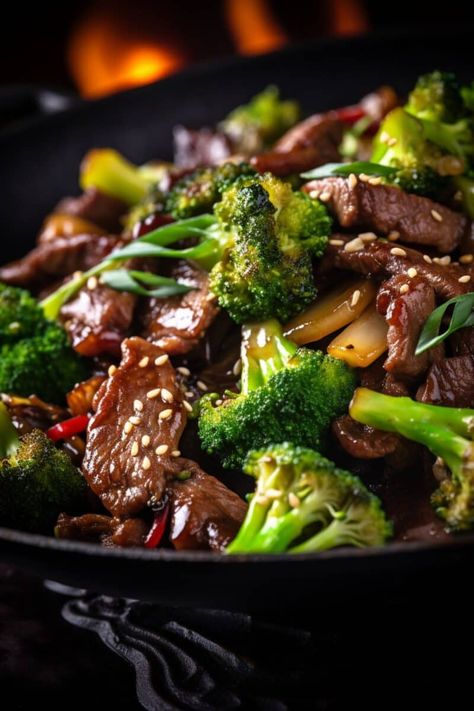 Sizzling beef strips and vibrant broccoli florets in a stir-fry sauce. Jeff Mauro Beef And Broccoli Stir Fry, Beef Broccoli Mushroom Stir Fry, Beef And Veggies Stir Fry, Beef Strips Stir Fry, Best Beef And Broccoli Recipe, Beef And Broccoli Sauce, Autumn Dinners, Steak Stirfry Recipes, Fall Dinner Ideas