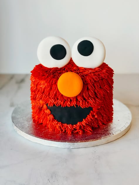 Sesame Street Birthday Party Ideas Cake, 3 Year Birthday Cake, Elmo Cake Ideas, Sesame Street Cakes, Elmo Birthday Ideas, Elmo First Birthday Cake, Elmo First Birthday Party, Elmo Second Birthday Party Boy, Sesame Street Cake Ideas