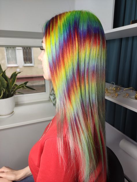 Color Hair, Hair Color, Hairstyles, Rainbow, Long Hair Styles, Hair Styles, Hair, Beauty, Color