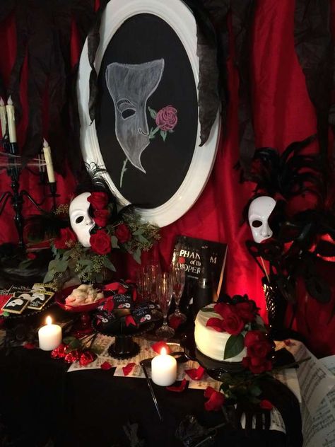 Phantom Of The Opera Cocktail Party Ideas | Photo 1 of 13 | Catch My Party Masquerade Quinceanera Ideas, Cocktail Party Ideas, Combined Birthday Parties, Masquerade Prom, Masquerade Ball Party, Masquerade Theme, Music Of The Night, A Night At The Opera, Music Theater