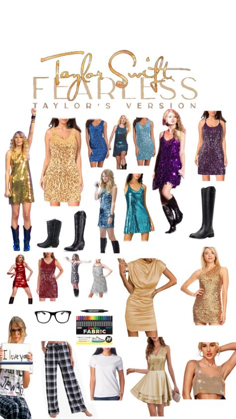 Click link here or in my bio under fearless era outfits Taylor Fearless Outfits, Era Your Outfits, Taylor Swift Album Outfits Fearless, Taylor Swift Outfits Fearless Era, Fearless Era Outfit Ideas, Ears Tour Outfit Ideas Fearless, Taylor Switch Eras Outfits, Taylor Fearless Era Outfits, Fearless Album Outfits