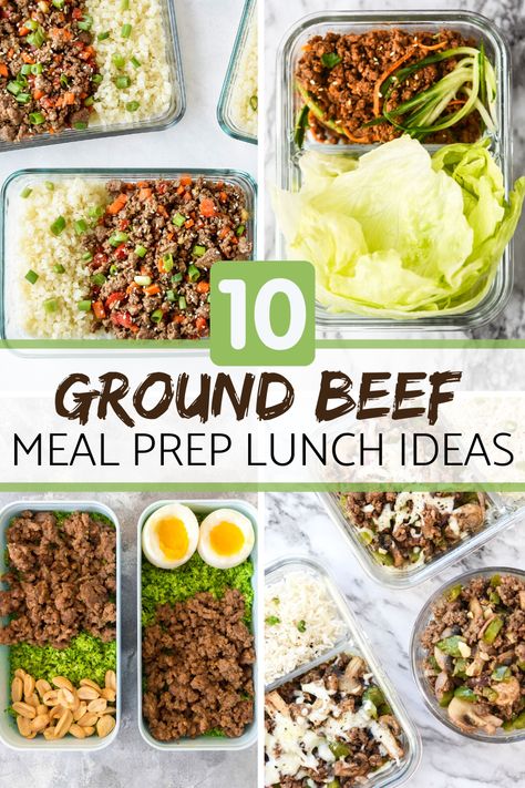 Ground Beef Meal Prep, Beef Meal Prep, Prep Lunch Ideas, Meal Prep Lunch Ideas, Crockpot Meal Prep, Batch Cooking Recipes, Meal Prep Lunch, Healthy Ground Beef, Prep Lunch