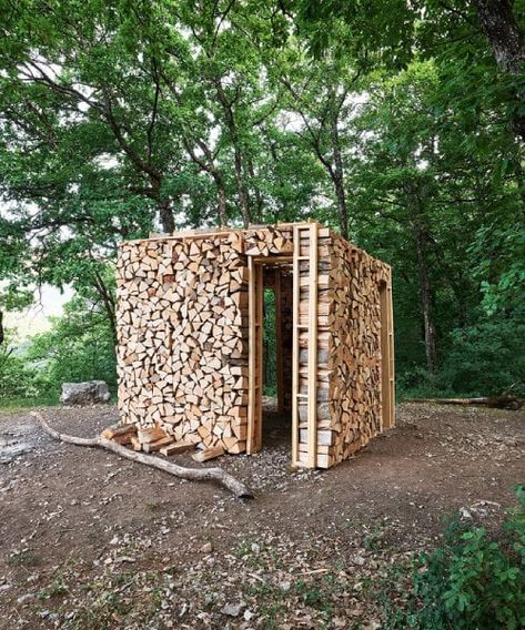 Log Architecture, Ice Hut, Prefabricated Structures, Big Architects, Micro Apartment, Prefab Cabins, Fire Places, Green School, Oak Forest