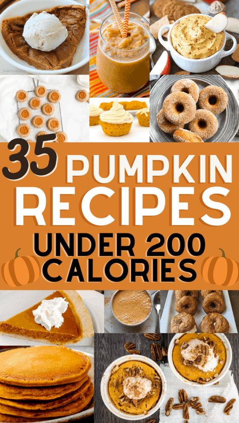 Low Calorie Autumn Recipes, Low Calorie Halloween Treats, Low Cal Pumpkin Recipes, Healthy Fall Recipes Desserts, Healthy Pumpkin Recipes Dinner, Low Cal Desserts 100 Calories, Low Calorie Pumpkin Desserts, Recipes With Calorie Count, Healthy Dessert Recipes Under 100 Calories