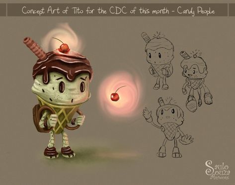 Candy People Art, Chocolate Character Design, Candy People Character Design, Cake Character Design, Candy Creature, Candy Character Design, Candy Oc, Candy People, Candy Kingdom