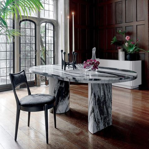 CB2 on Instagram: “Sleek shapes, moody colors & style you can feel. Tap to shop” Oval Marble Dining Table, Round Concrete Dining Table, Modern Oval Dining Table, Modern Contemporary Dining Room, Oval Dining Room Table, Modern Contemporary Dining, Round Marble Dining Table, Concrete Dining Table, Marble Dining Table