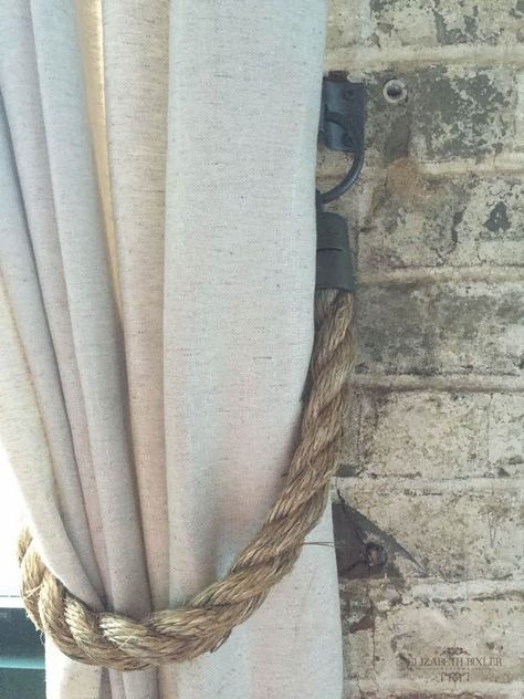 Bohemian Curtains Diy, Restoration Hardware Curtains, Restoration Hardware Sectional, Diy Shabby Chic Decor, Decor House Ideas, Restoration Hardware Dining Table, Curtain Tie Backs Diy, Restoration Hardware Cloud, Curtains Velvet