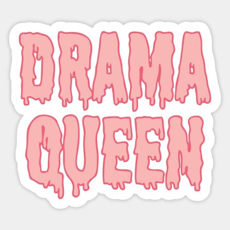 Sticker Design Inspiration, Instagram Story Filters, Queen Aesthetic, Pop Stickers, Crop Top Designs, Tumblr Stickers, Drama Queen, Cute School Supplies, Unique Sticker