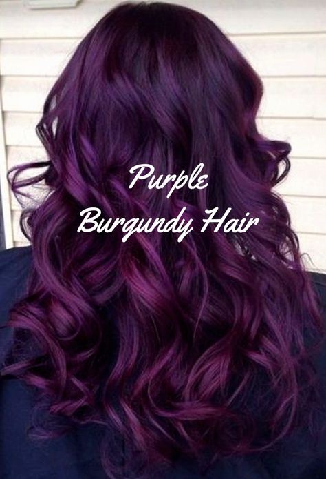 Purple And Red Hair Color, Purple Wine Hair, Purple Burgundy Hair, Plum Purple Hair, Plum Hair Color, Deep Purple Hair, Schwarzkopf Hair Color, Hair Color Plum, Plum Hair