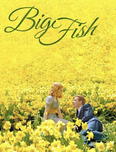 Yellow Movie Poster, Big Fish Movie Poster, Big Fish Movie, Couple Reference, Ocean Room Decor, Happy Movie, Pose Couple, Yellow Poster, Yellow Photography