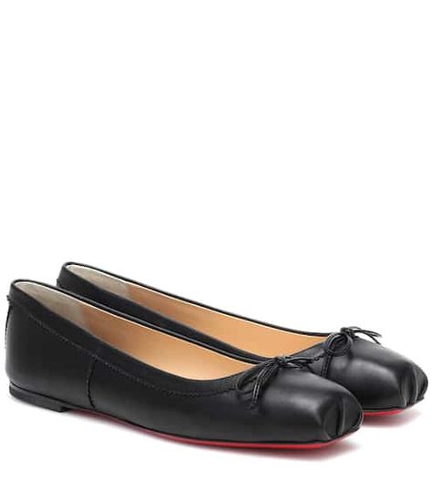 Christian Louboutin - Women's Collection | Mytheresa Christian Louboutin Flats, Louboutin Flats, Designer Ballet Flats, Louboutin Online, Black Ballerina, Red Louboutin, Suede Ballet Flats, Christian Louboutin Women, Pointe Shoes