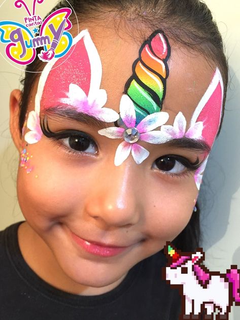 Brow Makeup Tutorial, Unicorn Face Paint, Face Painting Unicorn, Painting Unicorn, Daily Eye Makeup, Makeup Tutorials For Beginners, Beginner Eyeshadow, Step By Step Makeup, Natural Summer Makeup