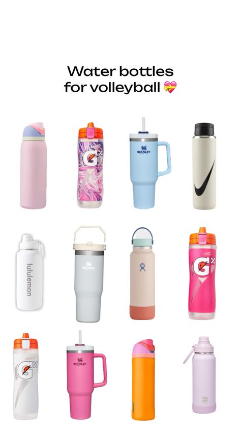 Water bottles for volleyball Volleyball Water Bottles, Volleyball Bag, Volleyball Inspiration, Volleyball Drills, Best Water Bottle, Netball, Life Hacks For School, Volleyball, Water Bottles