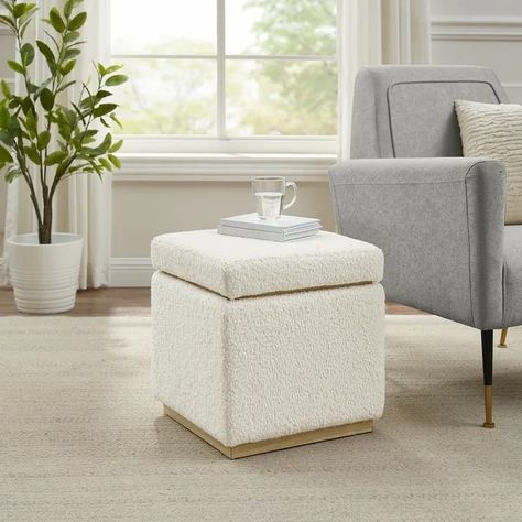 Rue Sherpa Square Storage Ottoman - On Sale - Bed Bath & Beyond - 36905201 Fuzzy Storage Ottoman, Storage Ottoman Pottery Barn, White Fluffy Storage Ottoman, Boucle Storage Ottoman, 48” Square Ottoman, Square Storage Ottoman, Square Ottoman, Ottoman Bed, Furniture Outlet