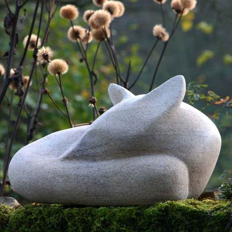 Animal sculpture carved in stone by Jennifer Tetlow Garden Sculpture Ideas Diy, Garden Sculptures & Statues, Diy Garden Statue, Diy Garden Sculpture Ideas, Garden Sculpture Ideas, Diy Statue, Stone Carving Sculpture, Soapstone Carving, Concrete Sculpture