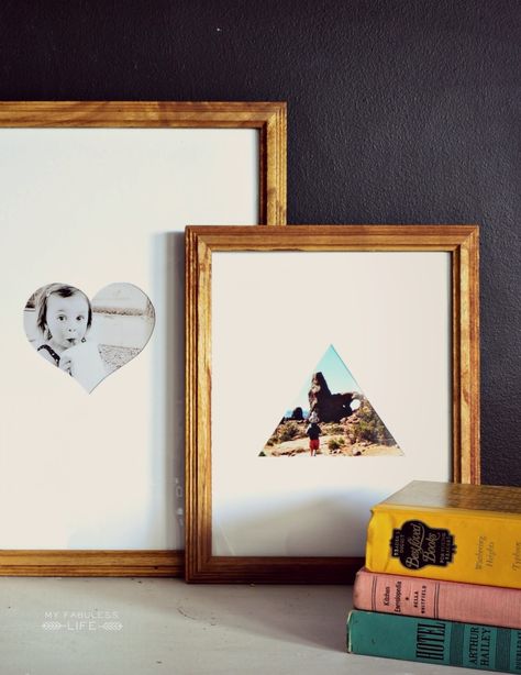 DIY Geometric Photo Mats Geometric Photo, Crafts Illustration, Photo Crafts, James River, Gold Frames, Diy Spring, Diy Picture, Photo Matting, Photo Projects