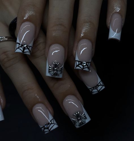 Sparkle Hand Tattoo, Metallic Blue Nails, Cute Hand Tattoos, Cute Short Nails, Dope Nail Designs, Short Square Acrylic Nails, Square Acrylic Nails, Minimalist Nails, Nails Short