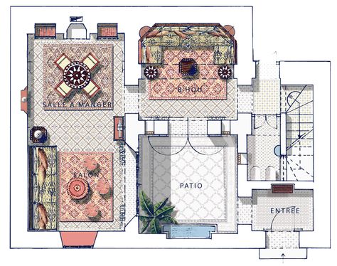 Stay in an exceptional riad in Marrakesh | Royal Mansour Moroccan House Plan, Riad Floor Plan, Beautiful Courtyards, Courtyard Homes, Moroccan House, Container Homes Australia, Villa Marrakech, Container Homes Cost, Moroccan Houses