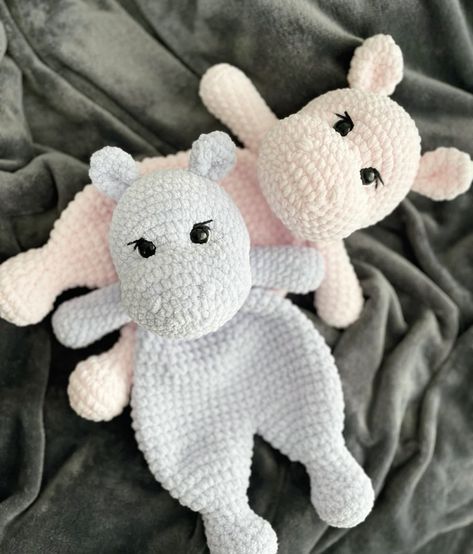 Crochet HIPPO lovey/snuggler tutorial. Free pattern. Hippo Lovey Crochet Pattern, Snuggle Crochet Pattern Free, Hippo Lovey Crochet Pattern Free, Amigurumi Hippo Free Pattern, Plush Crochet Animals, Snuggler Free Pattern, Crochet Snuggler Pattern Free, Free Snuggler Crochet Pattern, Crochet Baby Snuggler Free Pattern