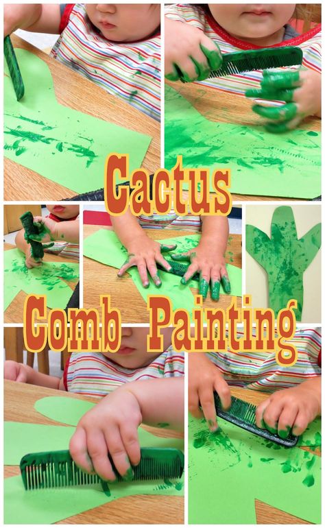 Princesses, Pies, & Preschool Pizzazz: Western Roundup for Toddlers Rodeo Crafts For Preschoolers, Desert Preschool, Comb Painting, Wild West Activities, Wild West Crafts, Desert Crafts, Cowboy Crafts, Desert Theme, Wild West Theme