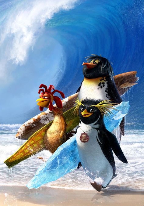 Surf's Up (2007) | In the coldest place on Earth, he's the hottest thing around Surfs Up Movie, Cody Maverick, Chicken Joe, Surf Music, Summer Movie, Computer Animation, Kid Movies, Movie Wallpapers, Sony Pictures