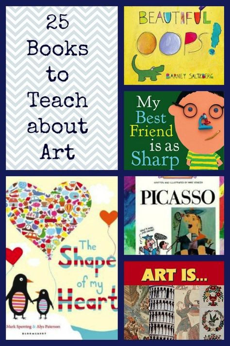 Welcome back to school! Are you ready? We start our staff meetings tomorrow and then the kids come on Wednesday! With the new school year starting, I thought I would highlight some old posts that… Art Books For Kids, Amazing Books, Art Curriculum, Homeschool Art, Kindergarten Art, Art Lessons Elementary, Literature Art, Children's Literature, Art Books