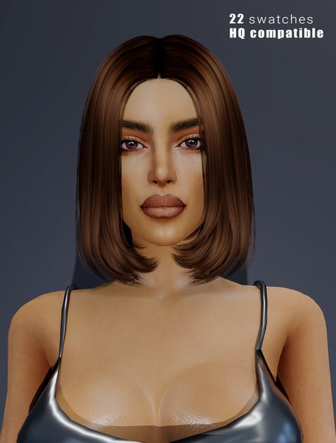 Talia Skin | Patreon Sims 4 Cc Short Hair Patreon, Sims 4 Cc Bob Hair, Sims 4 Bob Hair Cc, Sims 4 Patreon, Cc Hair, Sims Hair, Bob Hair, Body Makeup, Sims 4 Cc