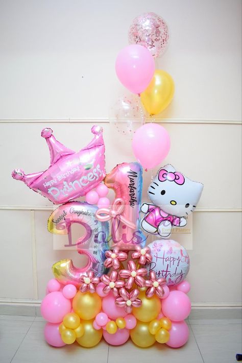 (WhatsApp ONLY 012-3550657). (FB: D’alis Deco Birthdy Party) (insta: dalisdeco_birthdayparty) Surprice delivery gift. Hot balloons. Flower Balloons bouquet. fresh flower box. Surprise Anniversary. Birthday Kuala Lumpur, Kajang, selangor, Negeri Sembilan, Nilai Seremban, Shah Alam, Bangi, Cheras, Penang, puchong. Hello Kitty Balloon Bouquet, Bouquet Hello Kitty, Business Balloons, Flower Balloons, Kitty Ideas, Balloons Bouquet, Hello Kitty Decorations, 7 Birthday, Hello Kitty Birthday Party