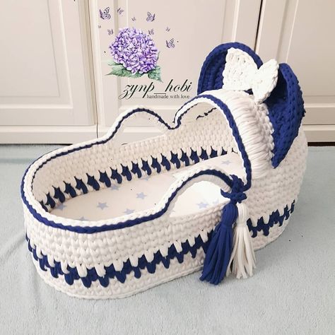 Crochet Baby Moses Basket, Crochet Baby Basket, Baby Bed Basket, Macrame Chair, Macrame Chairs, Macrame Baby, Baby Basket, Baby Moses, Baby Moses Basket