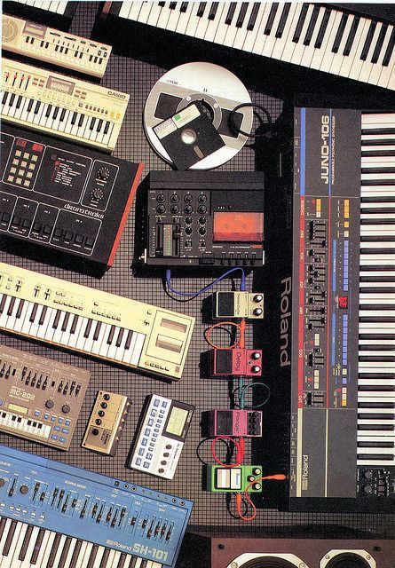 80's synths #synth: Vintage Synth, Aquarius Rising, Music Machine, Music Studio Room, Home Recording Studio, Music Tech, Music Technology, Studio Gear, I'm With The Band