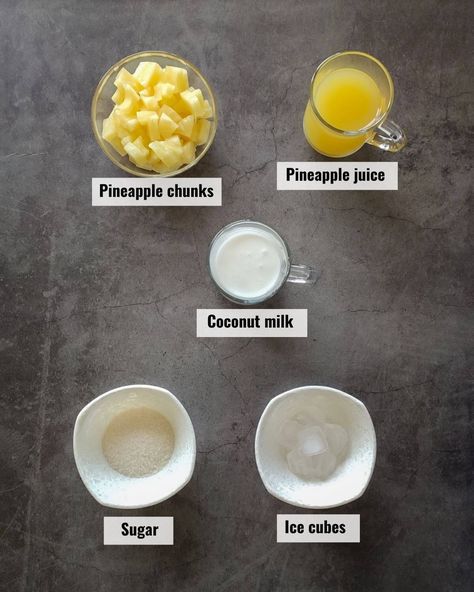 Non Alcoholic Pina Colada, Pina Colada Recipe Non Alcoholic, Pineapple And Coconut Milk, Easy Pina Colada Recipe, Pina Colada Smoothie Recipe, Healthy Pina Colada, Pina Colada Mocktail, Tropical Drink Recipes, Pina Colada Drinks