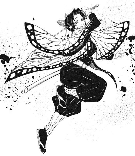 Demon Slayer Shinobu Manga Panel, Shinobu Kochou Tattoo Ideas, Shinobu Kochou Sketch, Demon Slayer Shinobu Manga, Shinobu Kochou Drawing, Shinobu Tattoo, Shinobu Sketch, Shinobu Manga Panel, Shinobu Kochou Manga