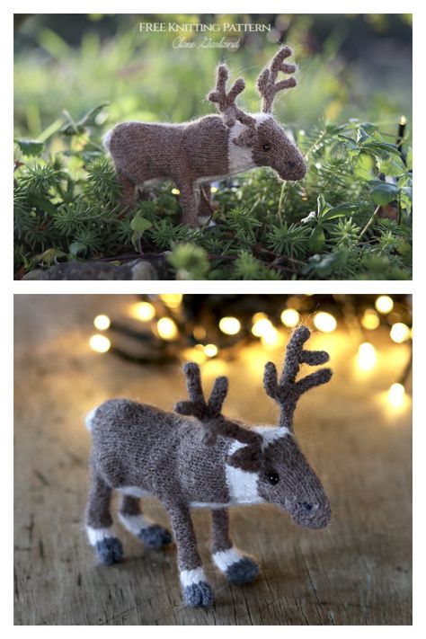 Amigurumi Reindeer, Lace Christmas Tree, Alpaca Toy, Crocheted Animals, Cool Christmas, Animal Knitting Patterns, Free Knitting Patterns, Knitted Animals, Nordic Christmas