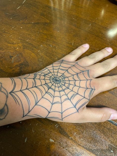 Web Hand Tattoo, Spider Web Hand Tattoo, Modern Tattoo Ideas, Webbed Hands, Cactus Tattoos, Hand Tatto, Tattoo Sites, Spider Web Tattoo, Red Tattoo Ideas