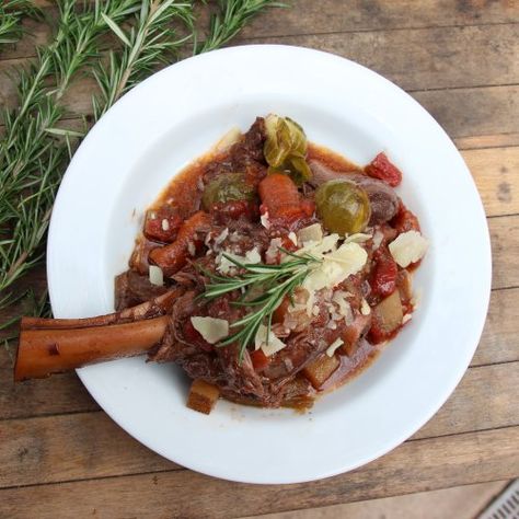 Braised Venison Shanks - The Sporting Chef Venison Shank Recipe, Venison Shank, Braised Venison, Hunting Food, Perfect Burger, Osso Bucco, Creamy Polenta, Venison Recipes, Easy Entertaining