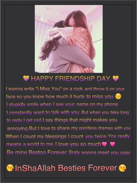 Happy Friendship Day My Bestie, Friendship Day Wishes Best Friends, Happy Birthday Bestie Quotes, Happy Friendship Day Quotes, Birthday Dpz, Birthday Quotes Bff, Friendship Day Wishes, Cute Friendship Quotes, Happy Birthday Best Friend Quotes