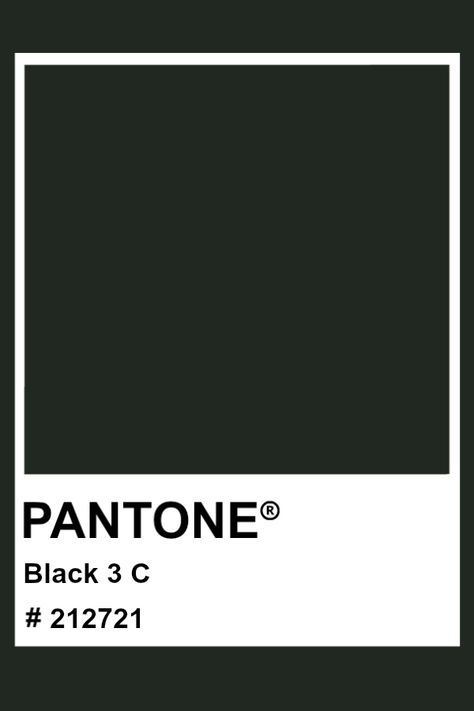 PANTONE Black 3 C #pantone #color #PMS #hex Pantone Dark Green Shades, Dark Green Pantone, Pantone Green Shades, Black Pantone, Clean Inspiration, Cozy Reading Room, Pantone Black, Green Black Color, Pantone Matching System