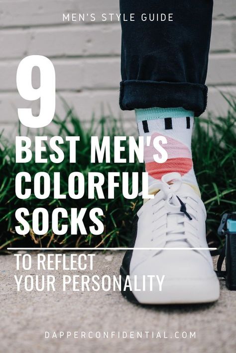 We wear socks to keep our feet dry and comfortable and they can be fashionable also. Read the article for nine of the best colorful socks for men. Mens Colorful Socks, Cool Socks For Men, White Tie Event, Dri Fit Socks, Mens Socks Fashion, Argyle Socks, Funky Dresses, Sneakers And Socks, Mens Dress Socks