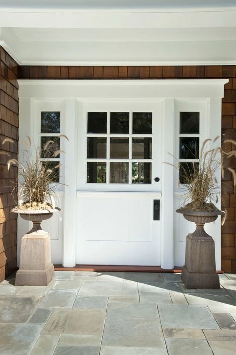 Dutch Doors 101: All You Need to Know Before Installing One | Bob Vila Dutch Doors Exterior, Farm Style Kitchen, Baked Pies, Dutch Doors, Country Cottages, Doors Exterior, Garage Door Design, Bob Vila, Door Detail