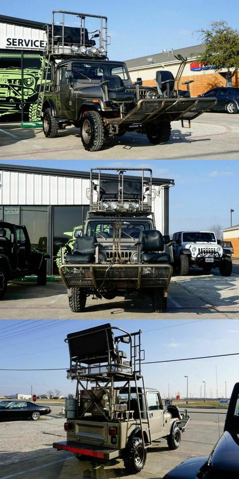 Hunting Jeep, Hunting Vehicles, Khaki Paint, Hunting Truck, Hunting Ideas, Monster Truck Party, Truck Mods, Hunting Life, Gear 2