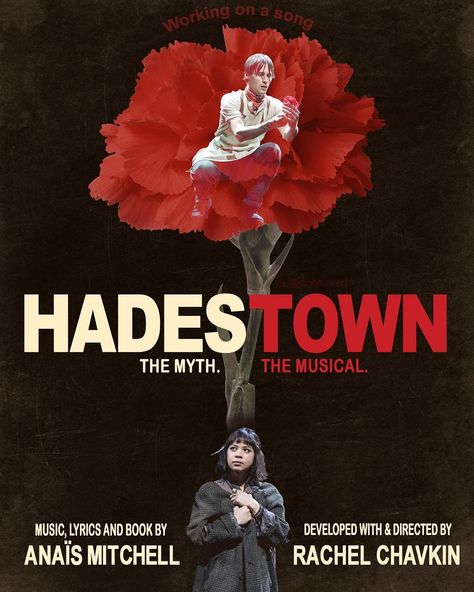 Mel🍒 on Instagram: “i did a poster for Hadestown! 🥀I’ve been missing musical theater and thinking about the industry lately. hope everyone’s taking care! ❤️” Musical Theater Poster, Hadestown Poster, Luke Cooper, Hadestown Fanart, Hadestown Aesthetic, Hades Town, Musical Theatre Posters, Eva Noblezada, Musical Fanart