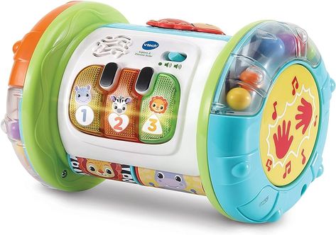 VTech Baby Explore & Discover Roller, Interactive Baby Toy with Gears, Rollers, Beads, Lights & Music, Roll & Push Gift for Infants 6, 9, 12 months +, English version,Multicolor,Small : Amazon.co.uk: Toys & Games Vtech Toy, Vtech Baby, Baby Learning Toys, Push Gifts, Toy Musical Instruments, Piano Notes, Play Piano, Curious Kids, Musical Toys